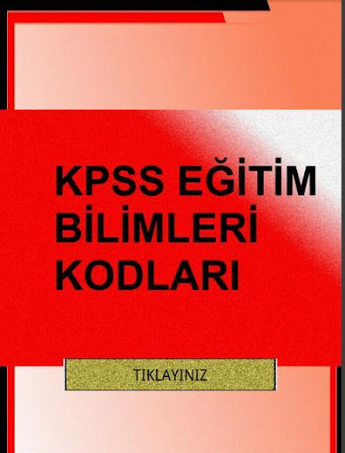 KPSS Egitim Bilimleri Kodları