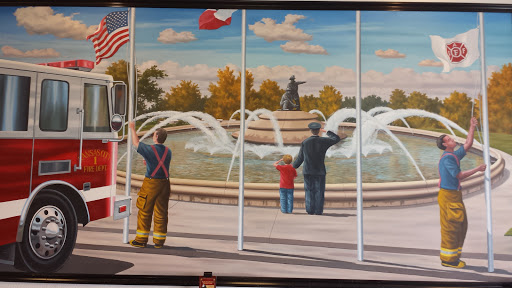 Firemen and Fountain Mural