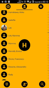 Dialer theme Flat Amber - náhled
