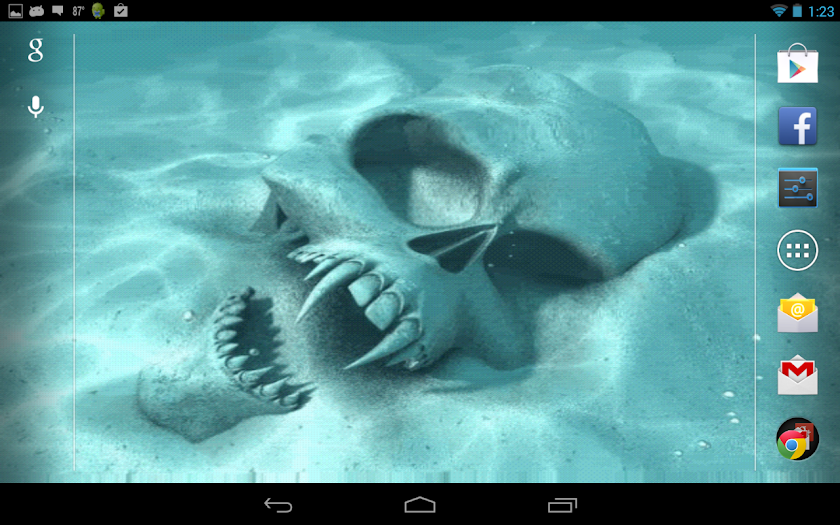 Watery Skull LWP Screen 3