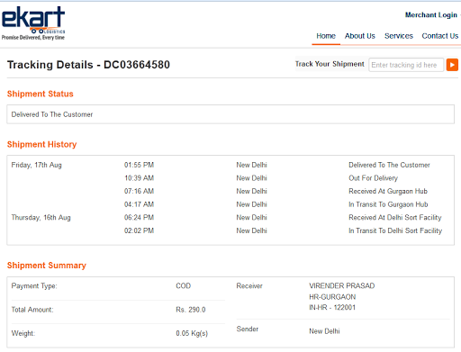 Courier Tracking India