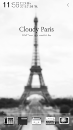 Cloudy Paris Atom Theme poster 1