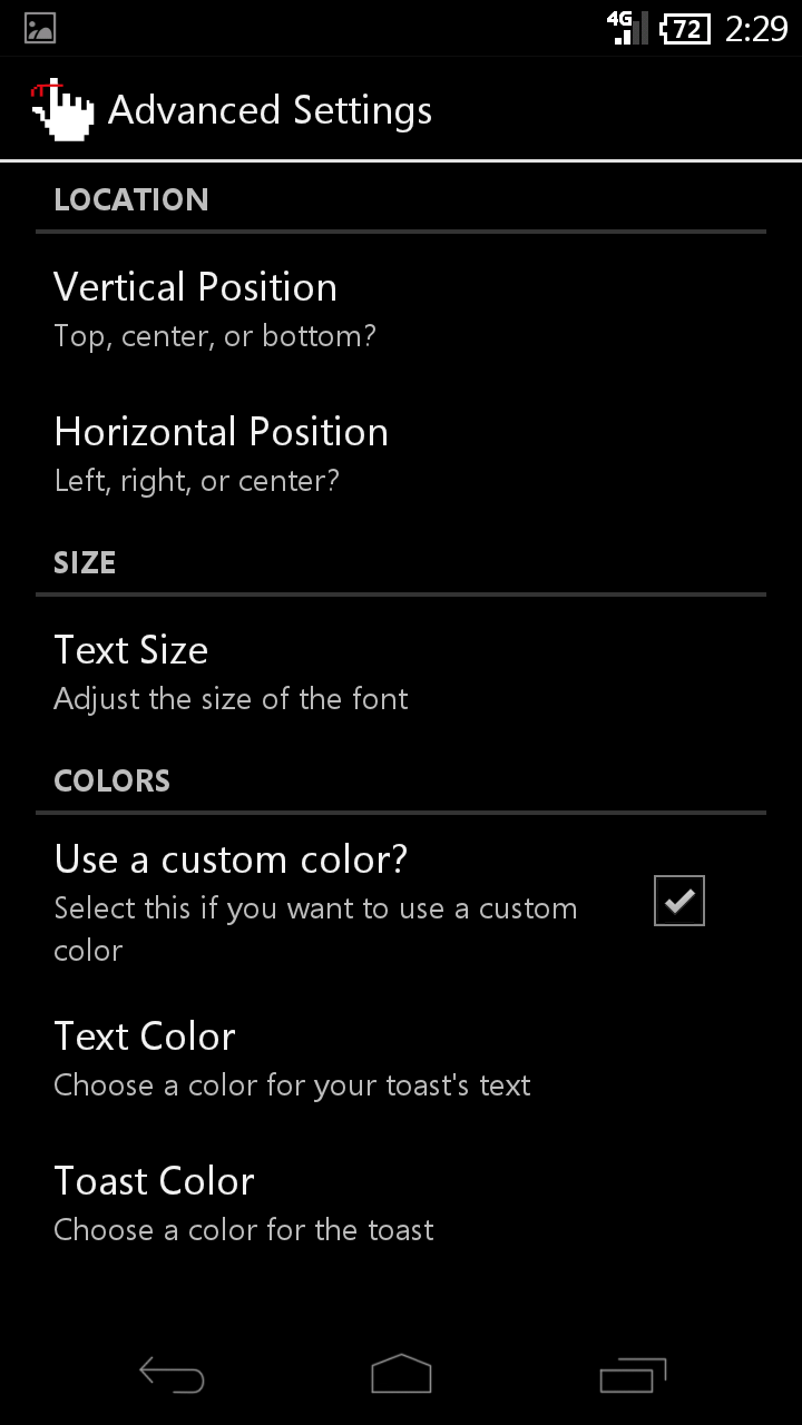 toastr Pro Screen 2