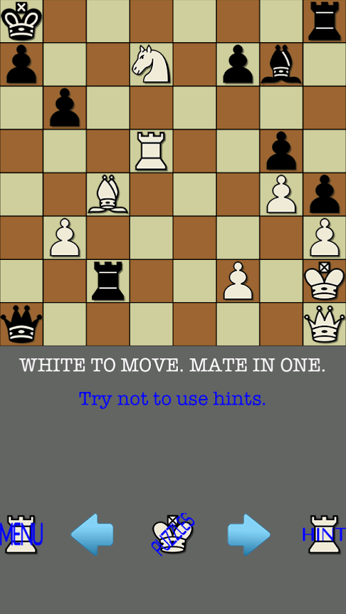 Android application 101 Chess Puzzles Mate In ONE screenshort