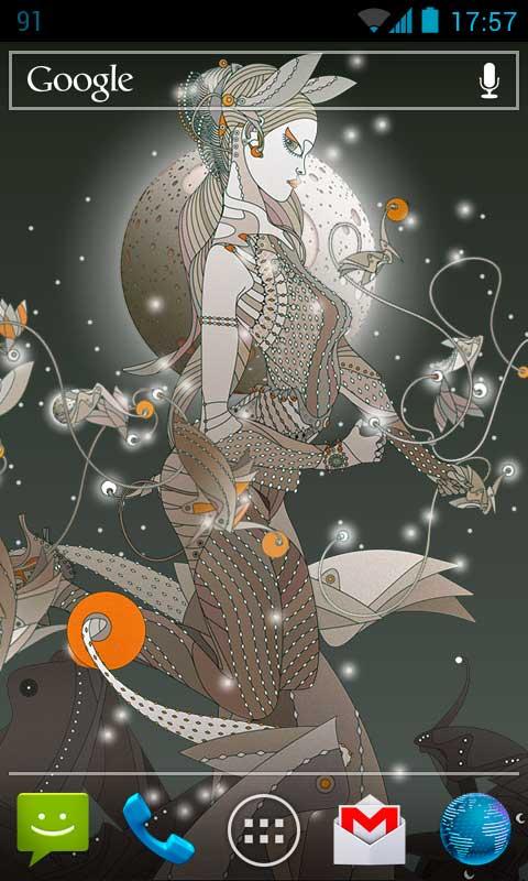 Android application Drobita moon LWP screenshort