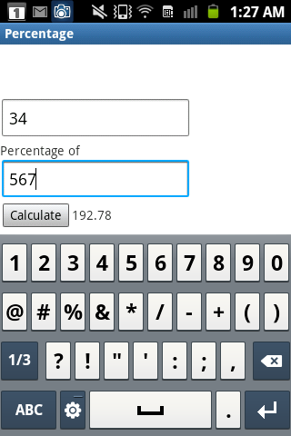 Percentage Calculator