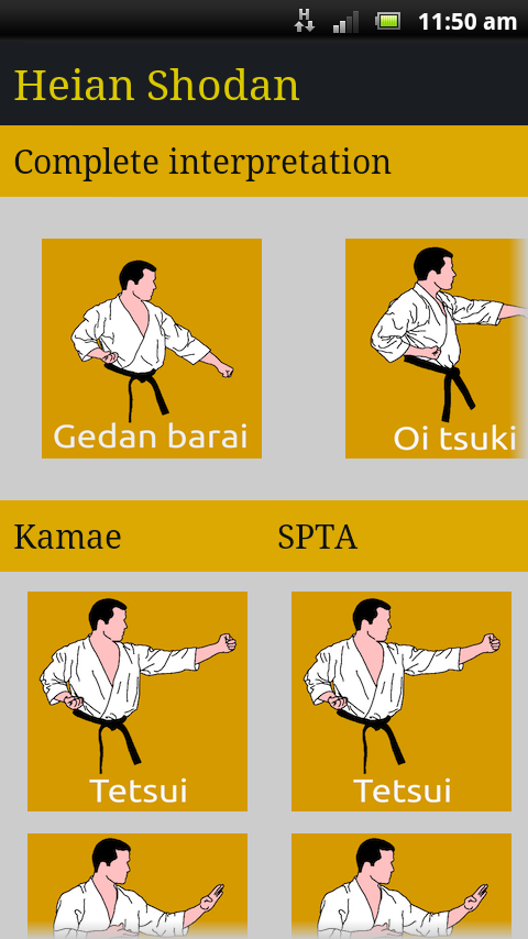 Android application Heian Shodan SBKI screenshort