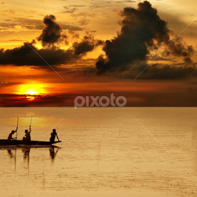 Chorus at dusk.. by Kallol Kr Roy - Landscapes Sunsets & Sunrises