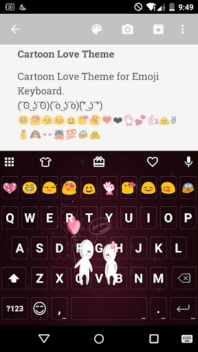 Cartoon Love Emoji Keyboard