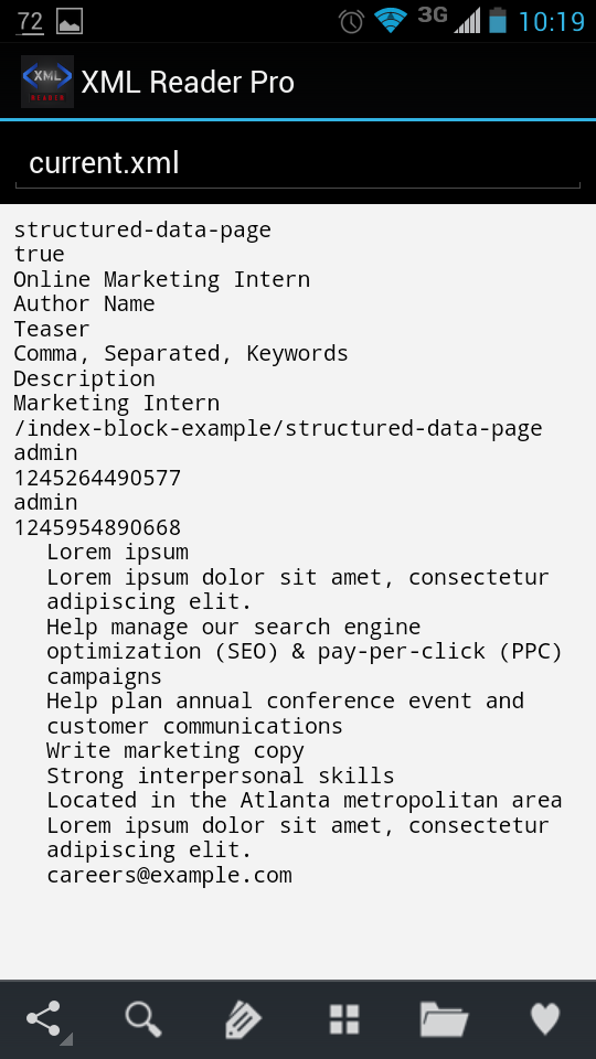 XML Reader Pro Screen 3