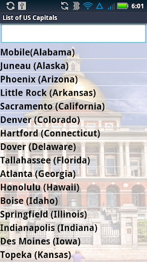 List of US Capitals