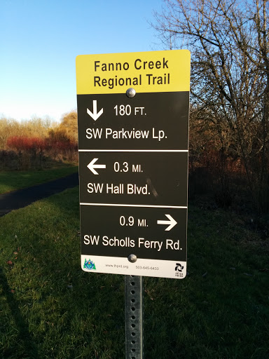Fanno Creek Regional Trail Way Finder Parkview LP