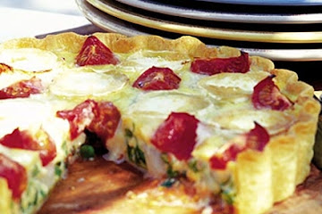 Garden vegetable & goat's cheese quiche