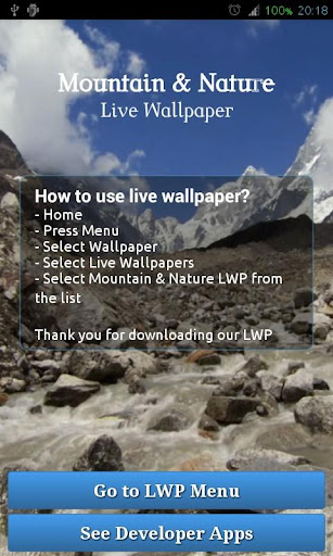 Mountain Nature Live Wallpaper