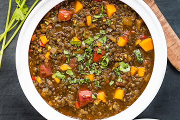 Lentils and Roasted Tomato Stew