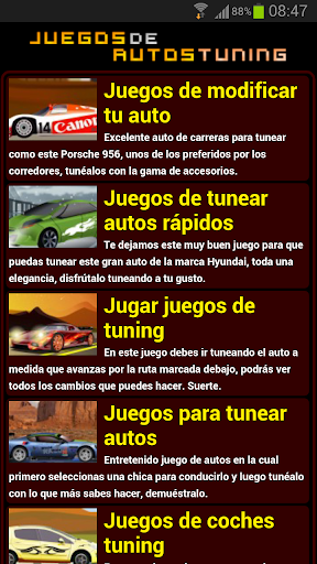 Juegos de autos tuning