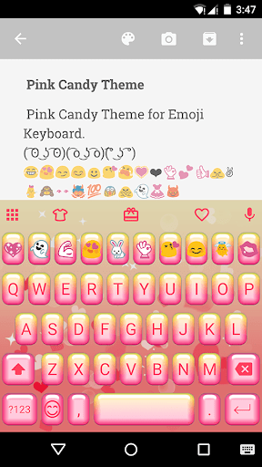 Pink Candy Emoji Keyboard