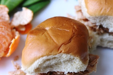 Sweet and Sour Pulled Chicken Sandwiches