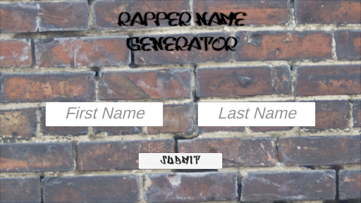 Rapper Name Generator