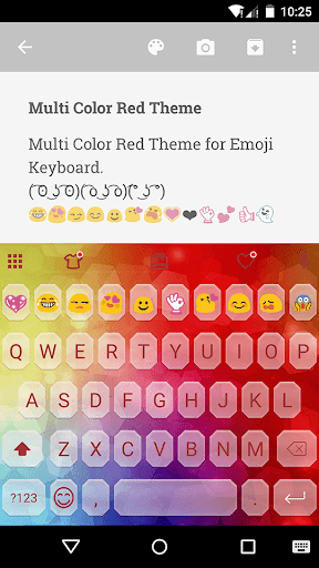 Multicolor Red Emoji Keyboard