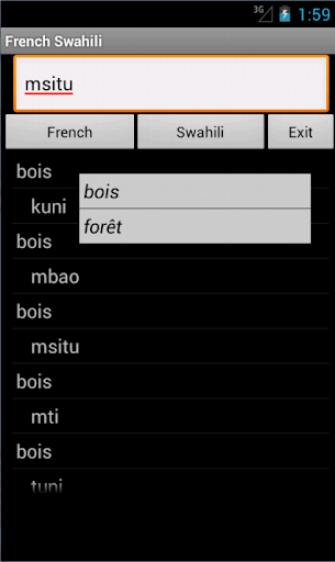 French Swahili Dictionary