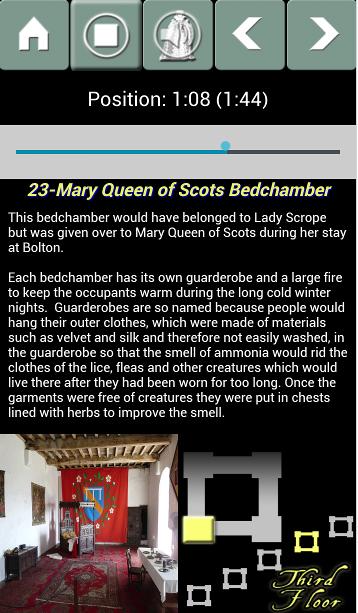 Bolton Castle Official App Screen 3