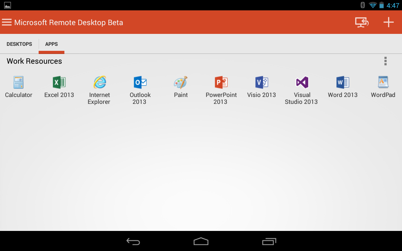    Microsoft Remote Desktop Beta- screenshot  