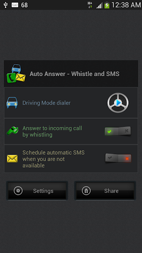 Auto Answer - Whistle & SMS