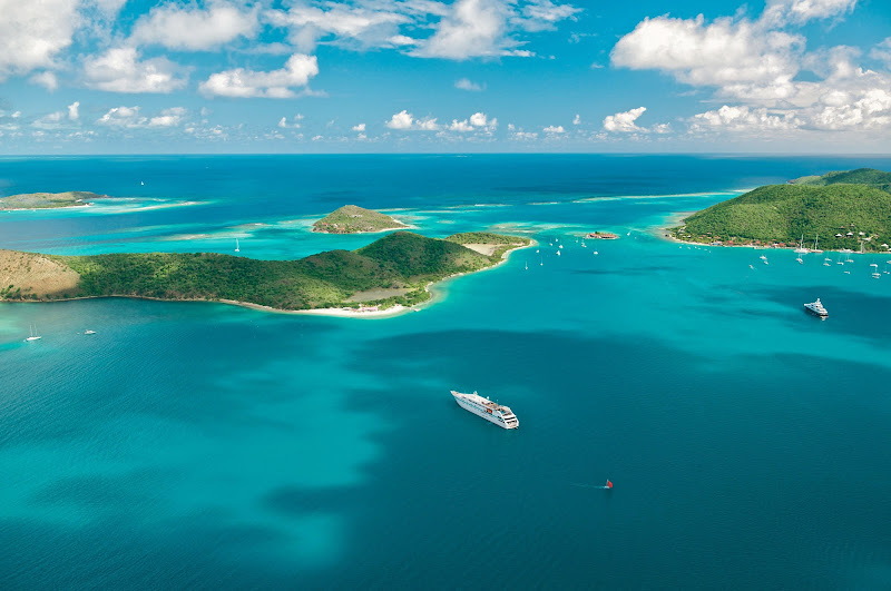 Tere Moana makes a stop in French Polynesia in the South Pacific. Her small footprint allows her to sidle up to smaller ports that larger ships simply cannot reach.