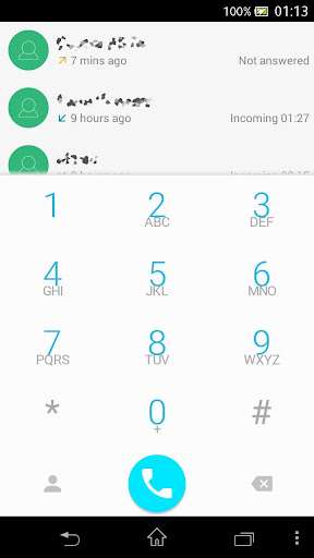 exDialer Androd L theme
