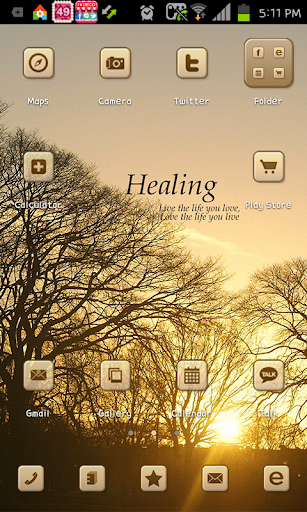 Healing go launcher theme