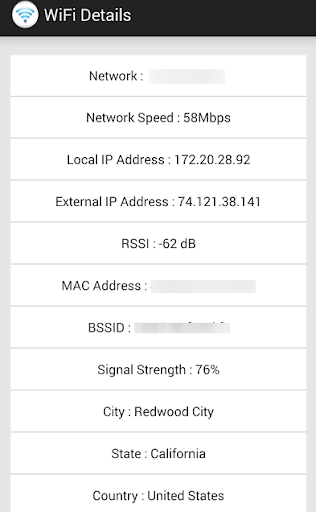 WiFi Details