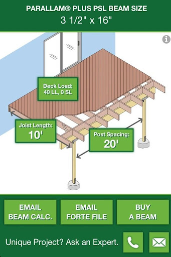 Parallam+ Deck Beam Sizer