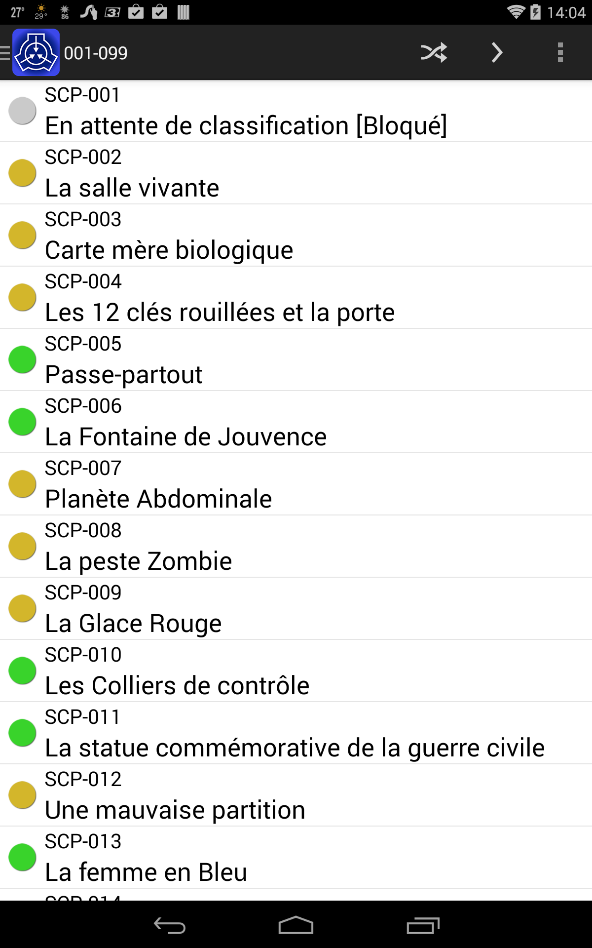 Android application The SCP Foundation Online nn5n screenshort