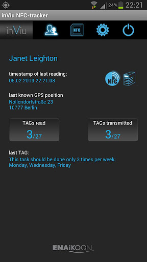 inViu NFC-tracker