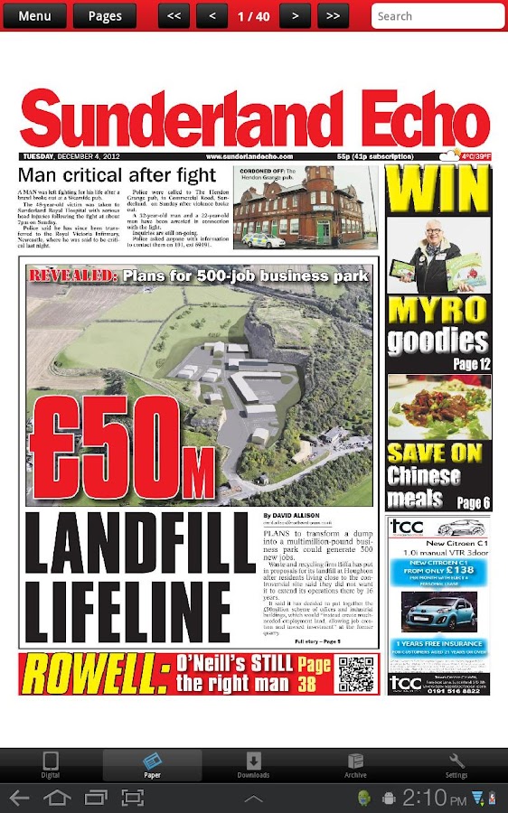 The Sunderland Echo Newspaper Android Apps on Google Play
