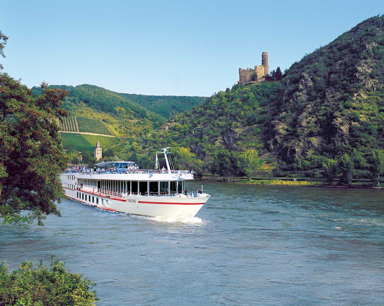 Discover Maus Castle nestled into the hilltops as you travel along the Rhine River aboard Viking Pride. Built in the 14th century, it's a UNESCO World Heritage Site. 