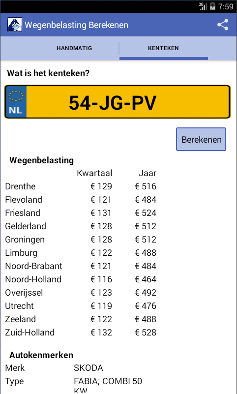 Wegenbelasting berekenen - Android Apps on Google Play