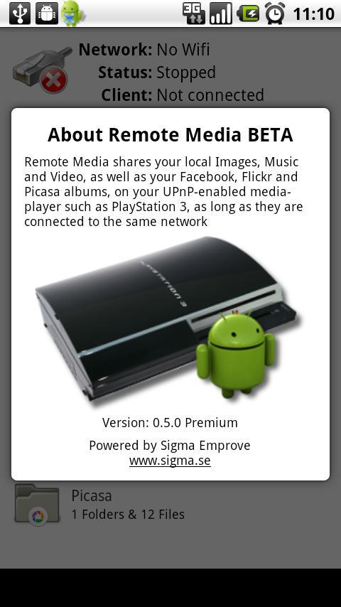 Android application Remote Media! screenshort