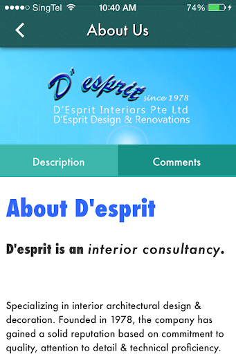 免費下載商業APP|D'esprit Interiors Pte Ltd app開箱文|APP開箱王
