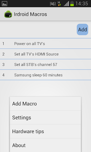 Irdroid macro remote