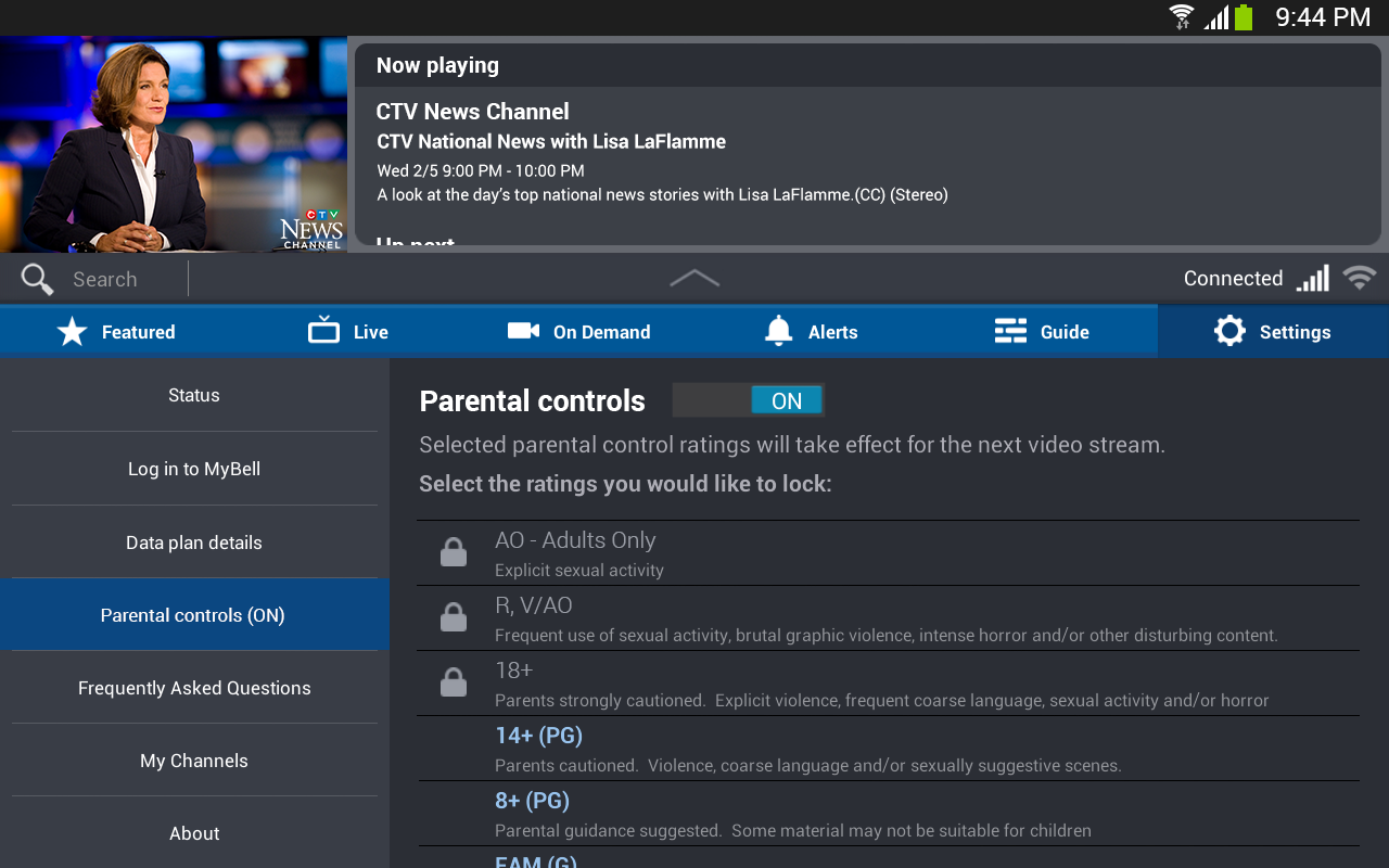 Bell TV screenshot