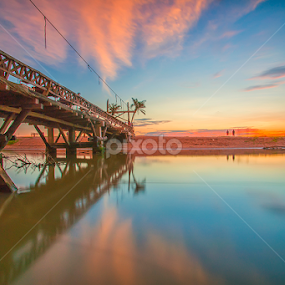 The old bridge at sunset by Om Kas - Landscapes Sunsets & Sunrises