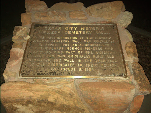 Cedar City Historic Pioneer Cemetery Wall