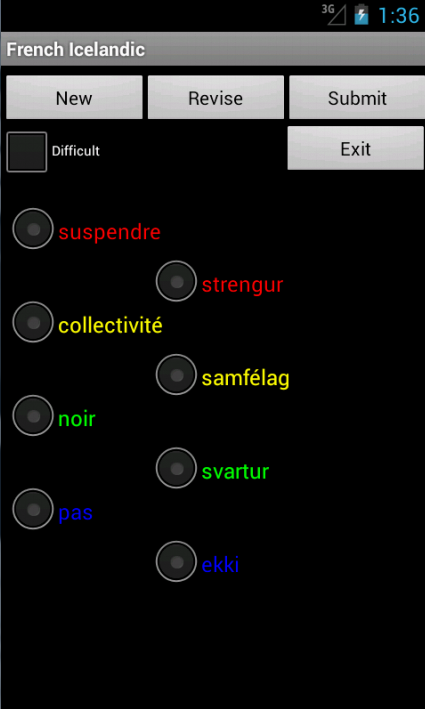 French Icelandic Dictionary Screen 3