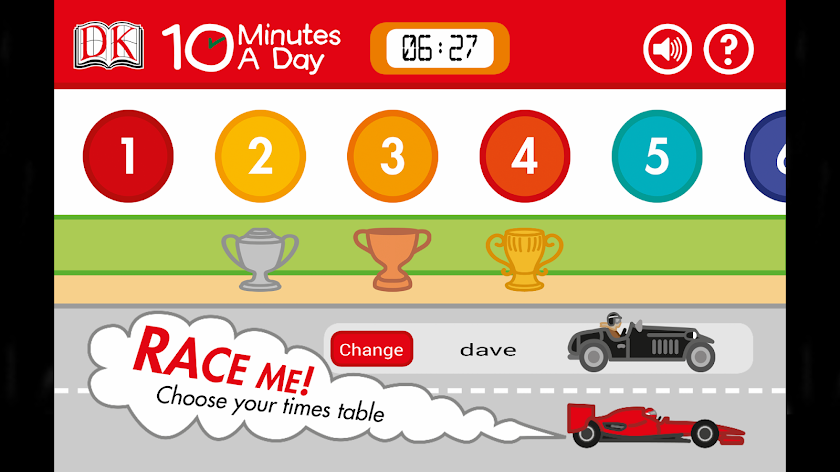 10 Minutes a Day Times Tables Screen 1