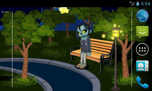 Zombie In Night Park