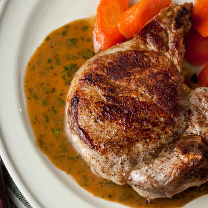 wine butter sauce mustard white White with Pork Sauce Baked WineâMustard Easy Chops