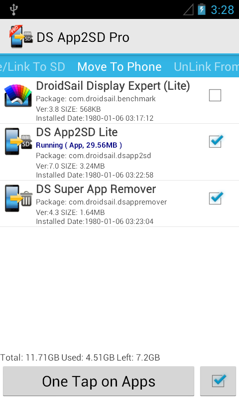 DS Super App2SD Pro - screenshot