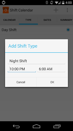 Shift Calendar